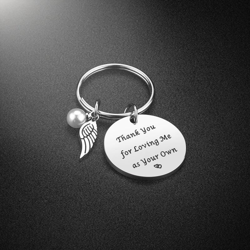 iJuqi Step Mom Gifts - Mother's Day & Christmas Keychain for Stepmom From Daughter Son, Thank You for Loving Me As Your Own - Image 5
